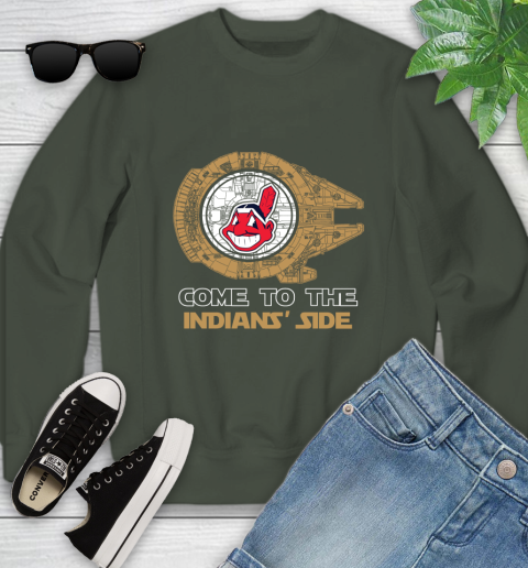MLB Come To The Cleveland Indians Side Star Wars Baseball Sports Youth Sweatshirt 9