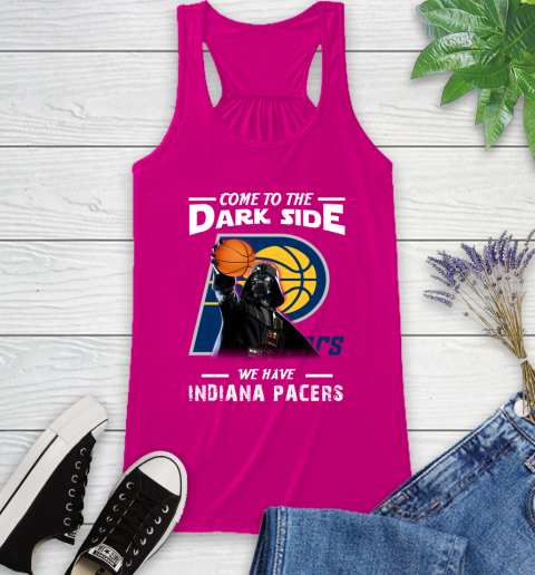 NBA Come To The Dark Side We Have Indiana Pacers Star Wars Darth Vader Basketball Racerback Tank 7