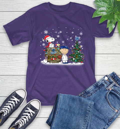 MLB Kansas City Royals Snoopy Charlie Brown Christmas Baseball Commissioner's Trophy T-Shirt 5