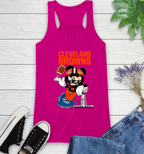 NFL Cleveland Browns Mickey Mouse Disney Super Bowl Football T Shirt Racerback Tank 8
