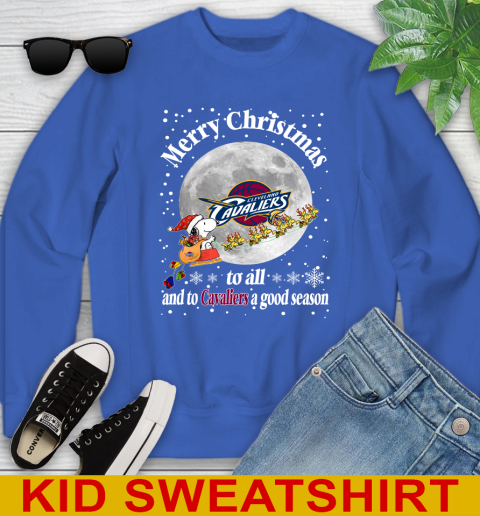 Cleveland Cavaliers Merry Christmas To All And To Cavaliers A Good Season NBA Basketball Sports Youth Sweatshirt 6