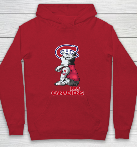 NHL My Cat Loves Montreal Canadiens Hockey Youth Hoodie 7