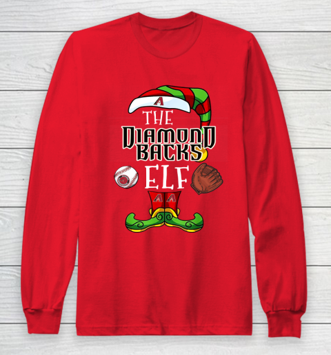 Arizona Diamondbacks Christmas ELF Funny MLB Long Sleeve T-Shirt 7