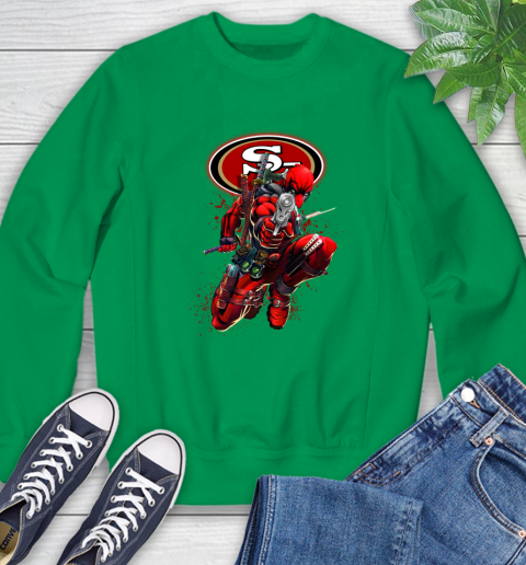 NFL Deadpool Marvel Comics Sports Football San Francisco 49ers Sweatshirt 6