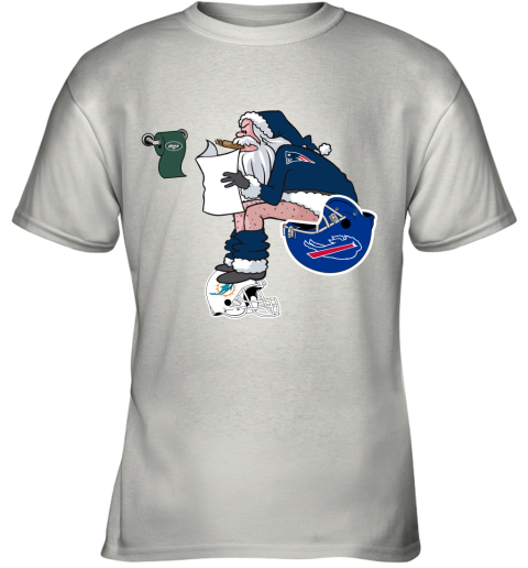 Santa Claus New England Patriots Shit On Other Teams Christmas Youth T-Shirt