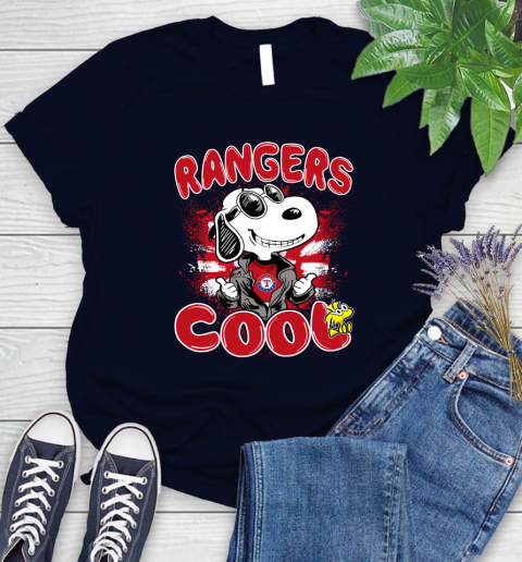 MLB Baseball Texas Rangers Cool Snoopy Shirt Women's T-Shirt 2