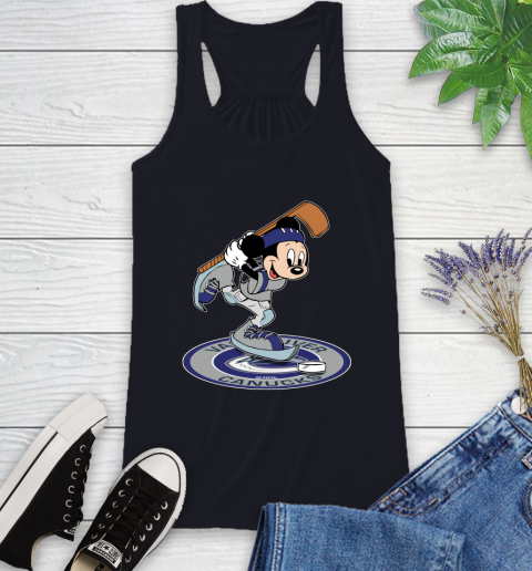 NHL Hockey Vancouver Canucks Cheerful Mickey Disney Shirt Racerback Tank 9