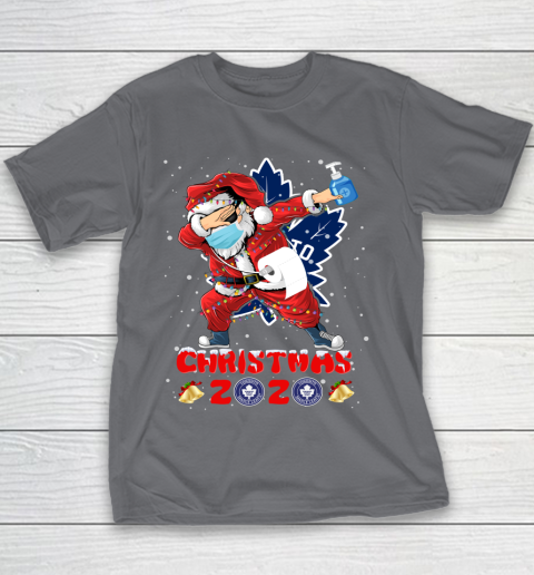 Toronto Maple Leafs Funny Santa Claus Dabbing Christmas 2020 NHL Youth T-Shirt 5