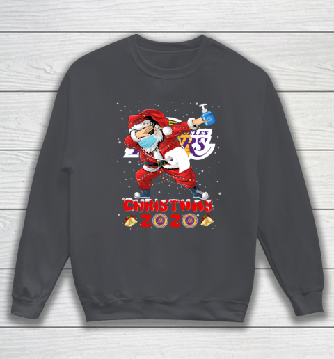 Los Angeles Lakers Funny Santa Claus Dabbing Christmas 2020 NBA Sweatshirt 4