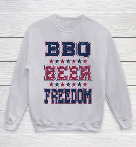 BBQ Beer Freedom Youth Sweatshirt 4