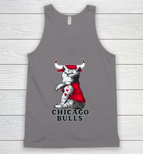 NBA Basketball My Cat Loves Chicago Bulls Tank Top 6