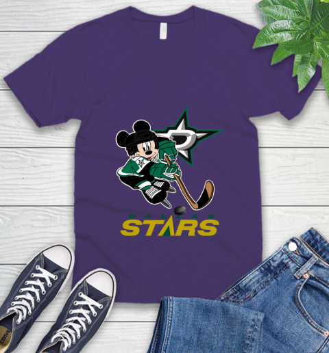 NHL Dallas Stars Mickey Mouse Disney Hockey T Shirt V-Neck T-Shirt 10