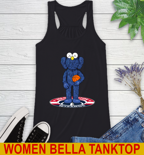 NBA Basketball Washington Wizards Kaws Bff Blue Figure Shirt Racerback Tank - Image 3