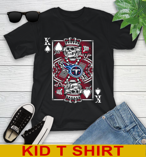 Tennessee Titans NFL Football The King Of Spades Death Cards Shirt Youth T-Shirt