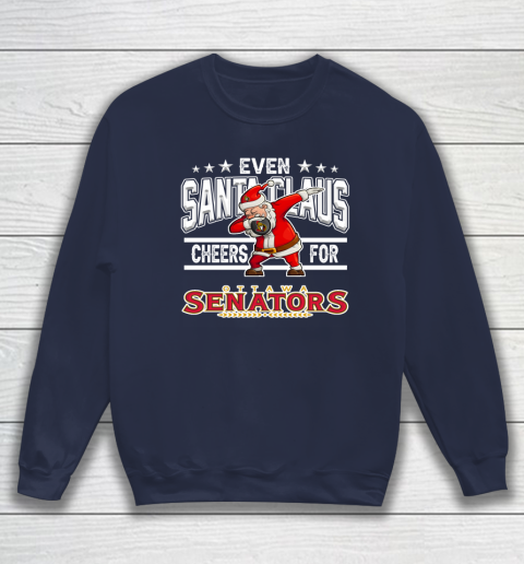 Ottawa Senators Even Santa Claus Cheers For Christmas NHL Sweatshirt 2