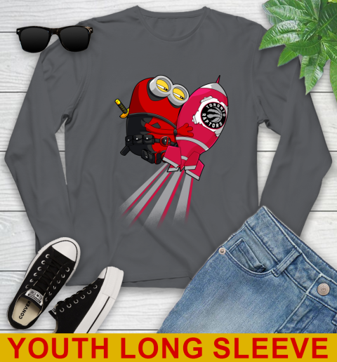 NBA Basketball Toronto Raptors Deadpool Minion Marvel Shirt Youth Long Sleeve 9