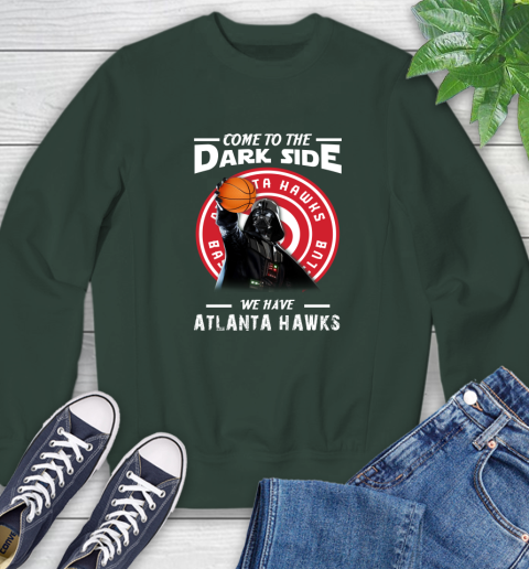 NBA Come To The Dark Side We Have Atlanta Hawks Star Wars Darth Vader Basketball Sweatshirt 12