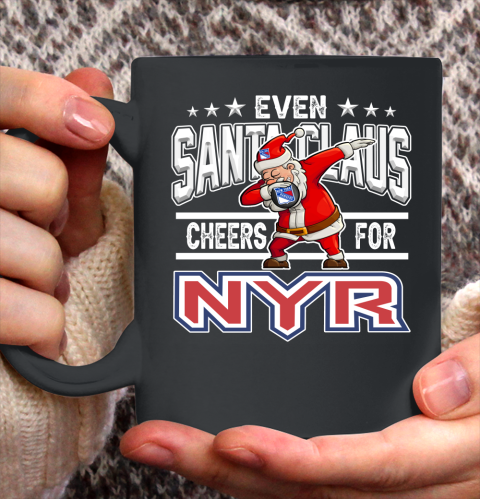 New York Rangers Even Santa Claus Cheers For Christmas NHL Ceramic Mug 11oz 2