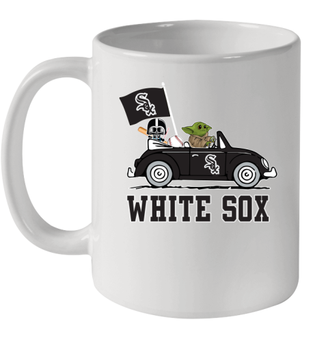 MLB Baseball Chicago White Sox Darth Vader Baby Yoda Driving Star Wars Shirt Ceramic Mug 11oz