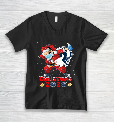 Los Angeles Rams Funny Santa Claus Dabbing Christmas 2020 NFL V-Neck T-Shirt