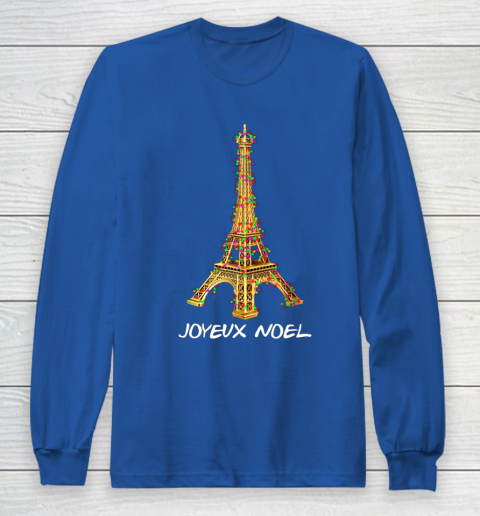 Joyeux Noel French Merry Christmas Eiffel Tower Long Sleeve T-Shirt 6