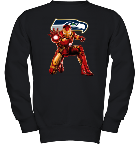 NFL Iron Man Seattle Seahawks Youth Sweatshirt - Rookbrand