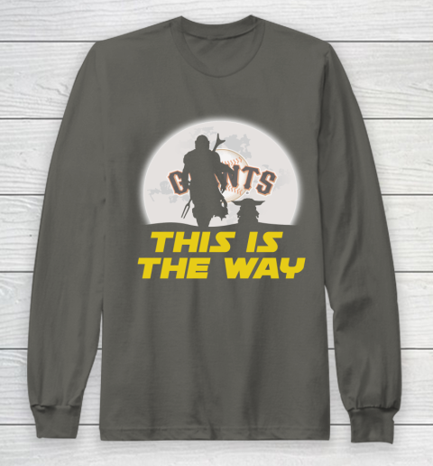 San Francisco Giants MLB Baseball Star Wars Yoda And Mandalorian This Is The Way Long Sleeve T-Shirt 5