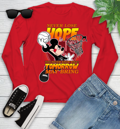 Brooklyn Nets NBA Basketball Mickey Disney Never Lose Hope Youth Long Sleeve 11