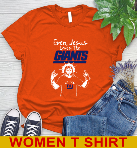 New York Giants NFL Football Even Jesus Loves The Giants Shirt Women's T-Shirt 3