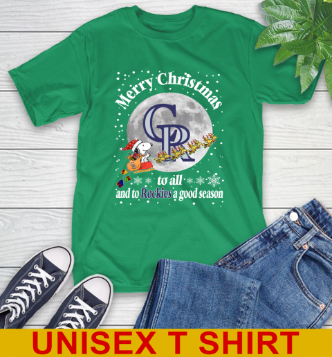 Colorado Rockies Merry Christmas To All And To Rockies A Good Season MLB Baseball Sports T-Shirt 7