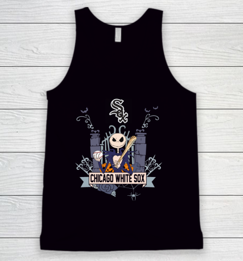 MLB Chicago White Sox Baseball Jack Skellington Halloween Tank Top