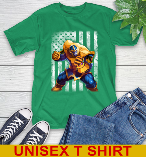 NHL Hockey Chicago Blackhawks Thanos Marvel American Flag Shirt T-Shirt 7