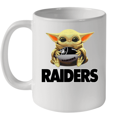 NFL Football Oakland Raiders Baby Yoda Star Wars Shirt Ceramic Mug 11oz