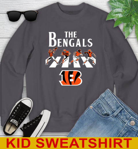 NFL Football Cincinnati Bengals The Beatles Rock Band Shirt Youth Sweatshirt Tee For Sports