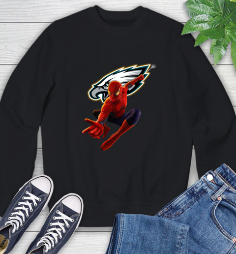 NFL Spider Man Avengers Endgame Football Philadelphia Eagles Sweatshirt 2