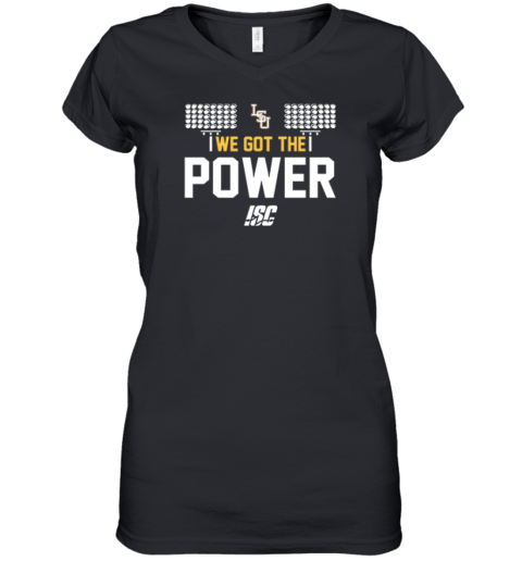 LSU Tigers Baseball We Got The Power Premium Women's V-Neck T-Shirt LSU Tigers Baseball We Got The Power Premium Women's V-Neck T-Shirt
