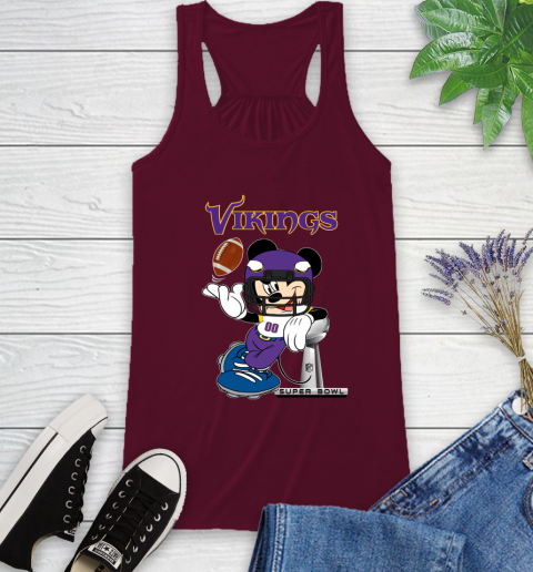 NFL Minnesota Vikings Mickey Mouse Disney Super Bowl Football T Shirt Racerback Tank 15