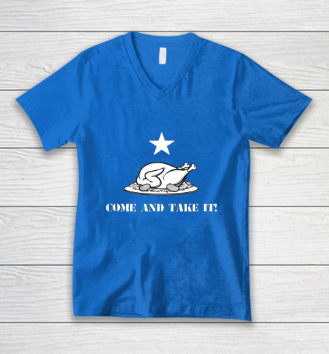 Thanksgiving Come And Take It Turkey Dinner V-Neck T-Shirt 5
