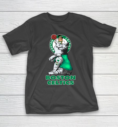 NBA Basketball My Cat Loves Boston Celtics T-Shirt