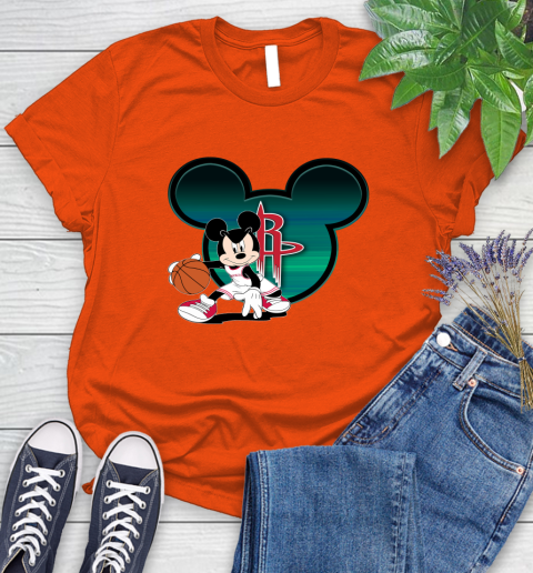 NBA Houston Rockets Mickey Mouse Disney Basketball Women's T-Shirt 4