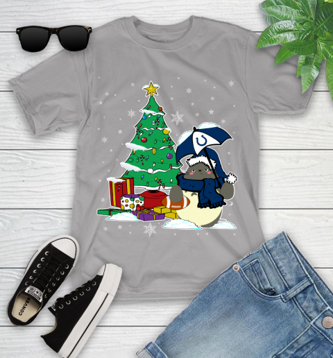 Indianapolis Colts NFL Football Cute Tonari No Totoro Christmas Sports Youth T-Shirt 4