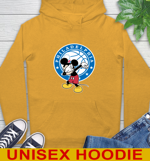 Philadelphia 76ers NBA Basketball Dabbing Mickey Disney Sports Hoodie 3