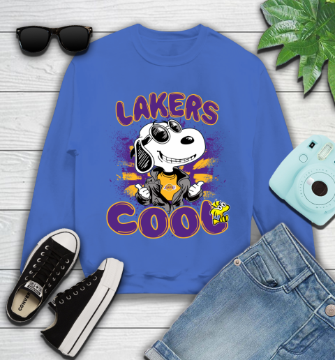 NBA Basketball Los Angeles Lakers Cool Snoopy Shirt Youth Sweatshirt 5