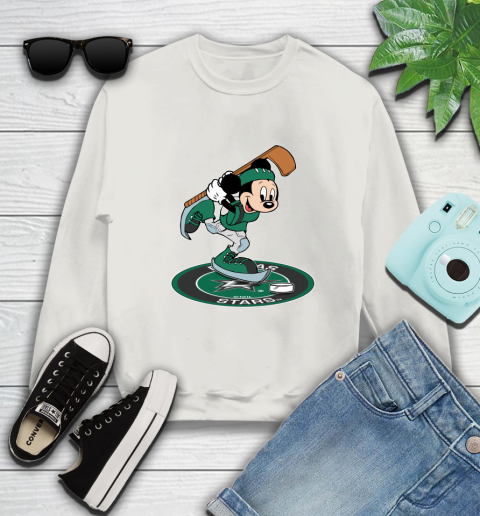 NHL Hockey Dallas Stars Cheerful Mickey Disney Shirt Sweatshirt 12
