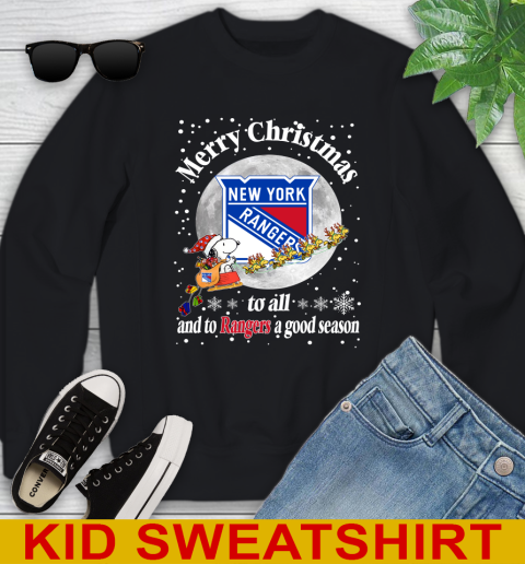 New York Rangers Merry Christmas To All And To Rangers A Good Season NHL Hockey Sports Youth Sweatshirt