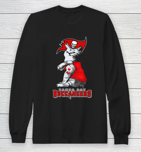 NFL Football My Cat Loves Tampa Bay Buccaneers Long Sleeve T-Shirt