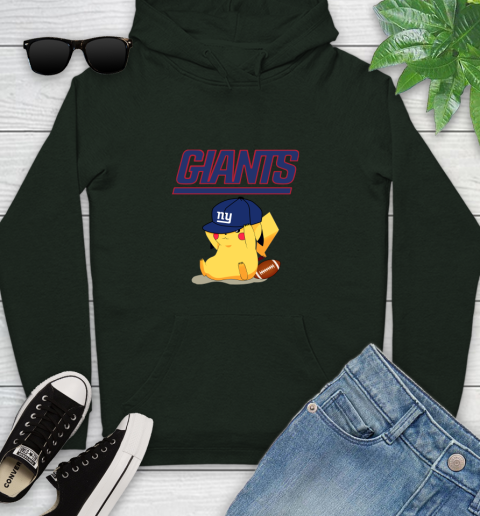 NFL Pikachu Football Sports New York Giants Youth Hoodie 13