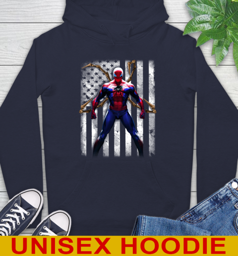 NFL Football Carolina Panthers Spider Man Avengers Marvel American Flag Shirt Hoodie 3