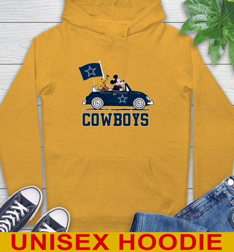 NFL Football Dallas Cowboys Pluto Mickey Driving Disney Shirt Hoodie 3