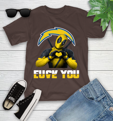 NHL San Diego Chargers Deadpool Love You Fuck You Football Sports Youth T-Shirt 7